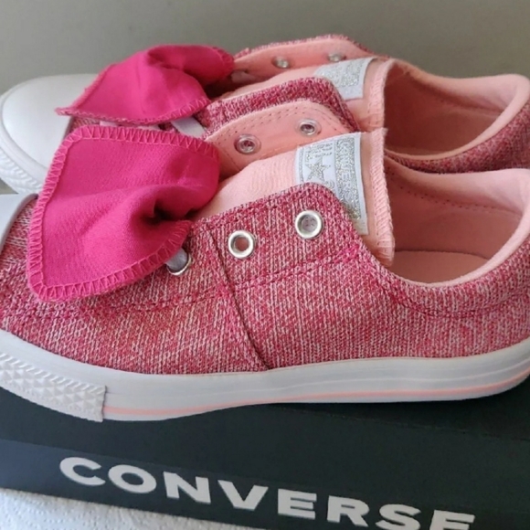 Converse CTAS Maddie ox big girl size 3 color pink  pop/storm - Picture 4 of 6